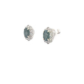 Alexandrite Halo Earrings